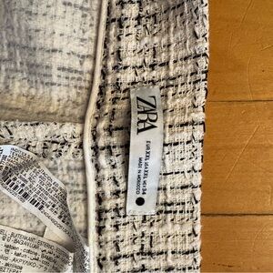 Zara Tweed Pant in Cream and Black